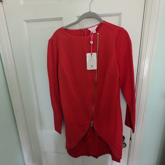 Ted Baker London Red Tunic Dress Size 6 NWT - Picture 3 of 4